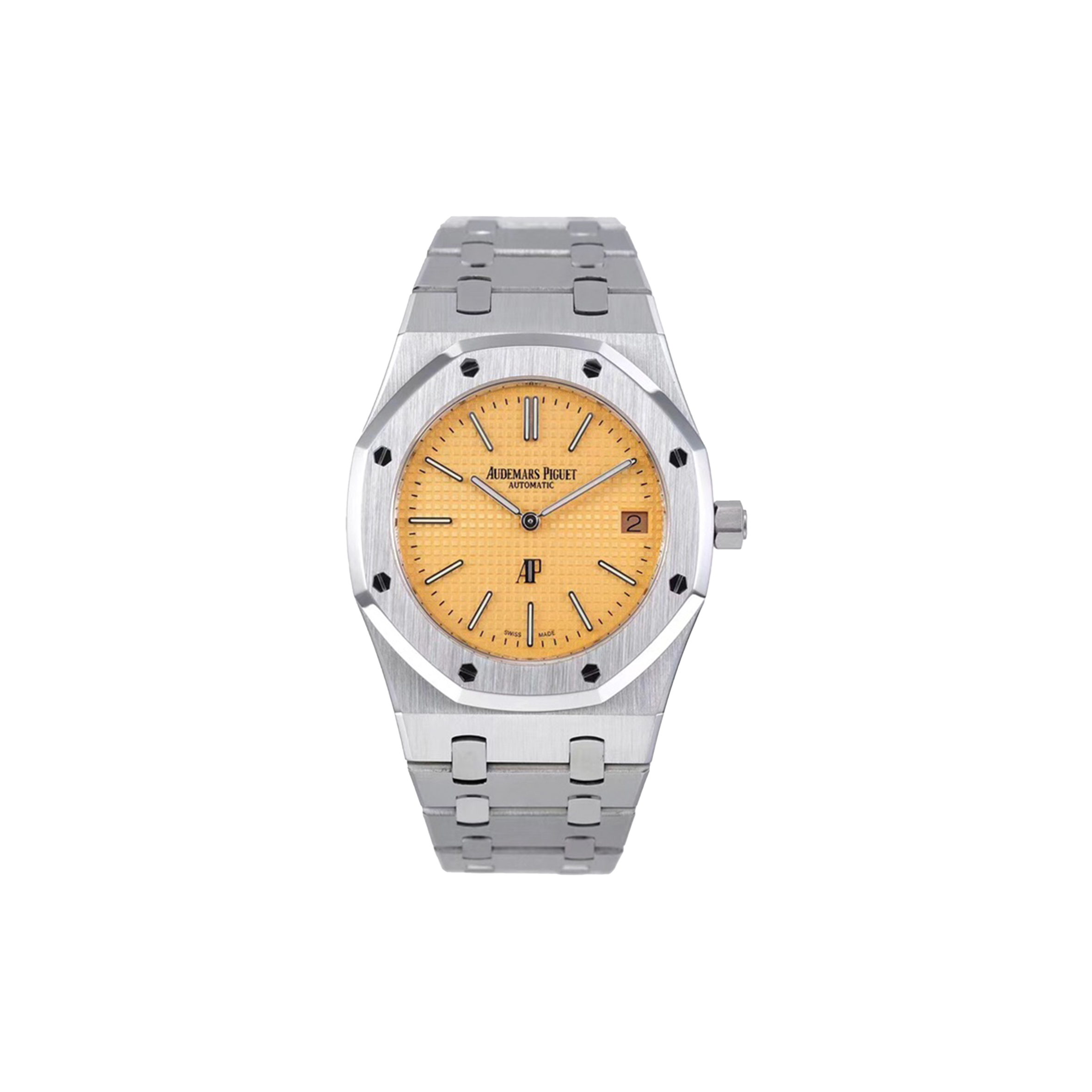 audemars P*g*et royal oak white gold salmon dial 39mm watch 15202bc.oo.1240bc.01